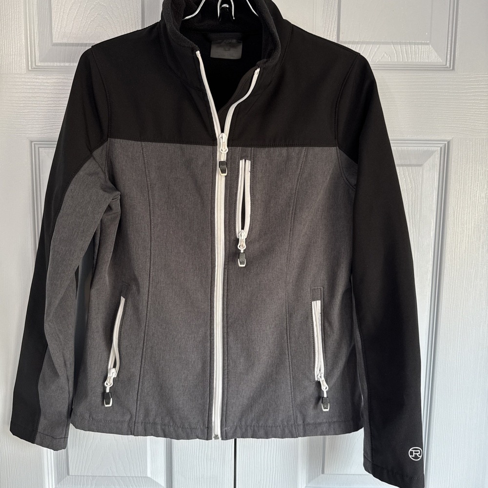 Roper Softshell Jacket Black Gray‎ Full Zip Pocke… - image 1